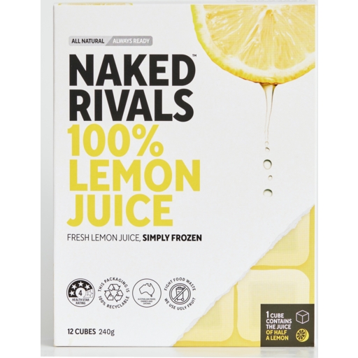 Naked Rivals 100% Lemon Juice Ice Cubes 240g