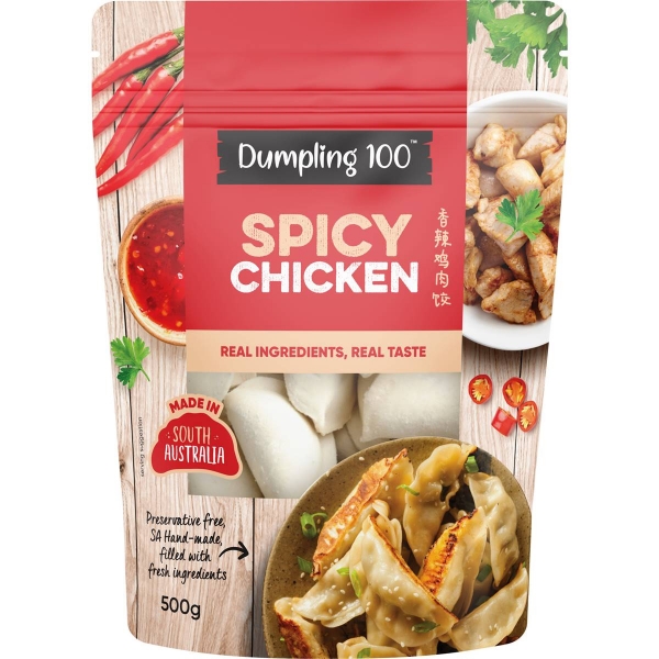 Dumpling 100 Spicy Chicken Dumplings 500g