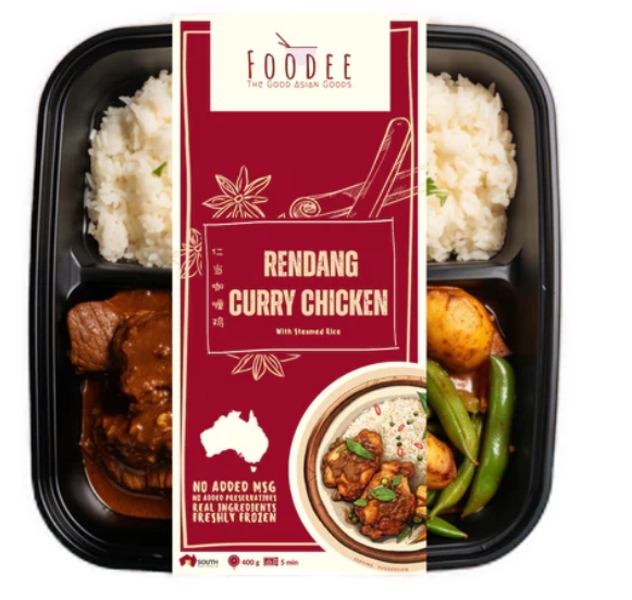 Foodee Frozen Meal Rendang Chicken Curry & Rice 400g