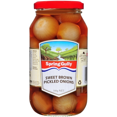 Spring Gully Sweet Brown Pickled Onions 500g