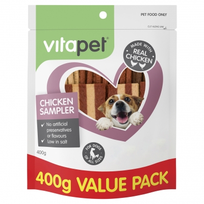 Vitapet Dog Treats Chicken Sampler 400g