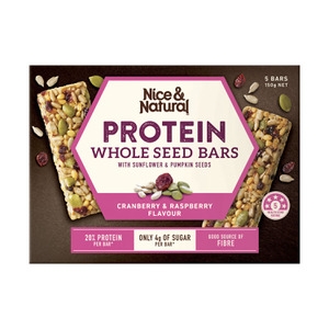 Nice & Natural Protein Bar Cranberry & Raspberry 6 Pack 150g