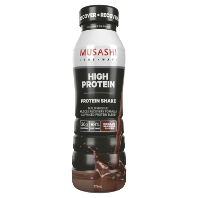 Musashi High Protein Shake Chocolate Milkshake 375ml