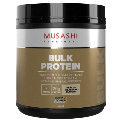 Musashi Bulk Protein Powder Vanilla Milkshake 420g