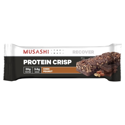 Musashi Protein Crisp Bar Choc Peanut 60g