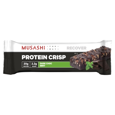 Musashi Protein Crisp Bar Dark Choc Mint 60g