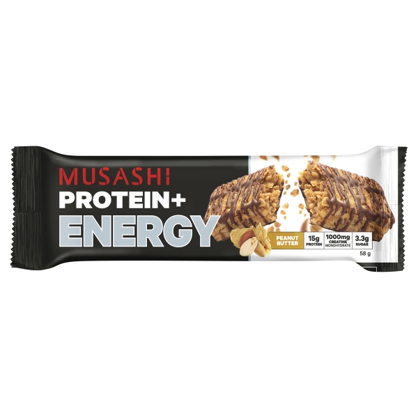 Mushashi Protein + Energy Bar Peanut Butter 58g