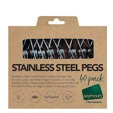 Seymour's Stainless Steel Pegs 40 Pack