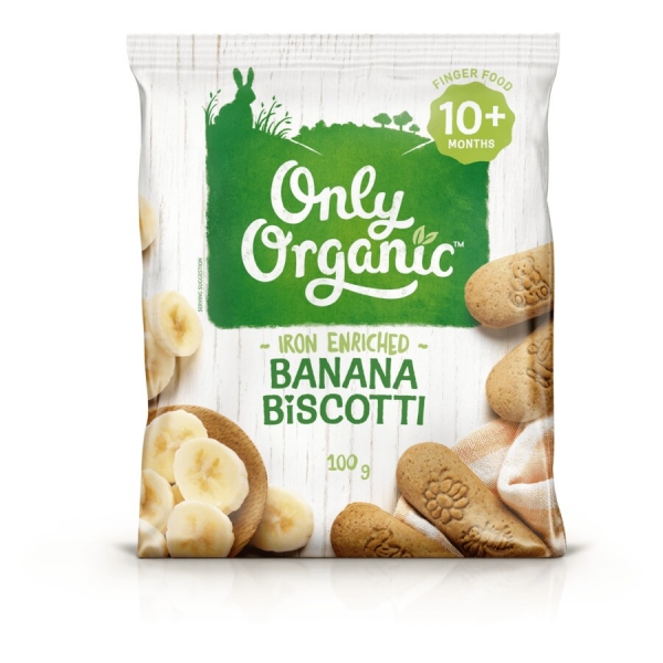 Only Organic Biscotti Banana 10+ Months 100g