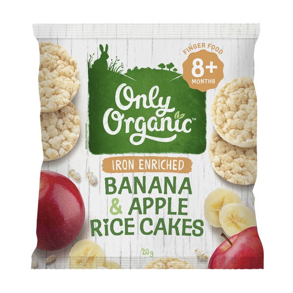 Only Organic Rice Cakes Banana & Apple 8 Months + 20g