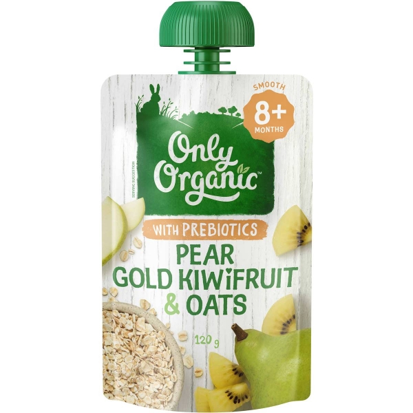 Only Organic Pear Kiwi & Oats 120g