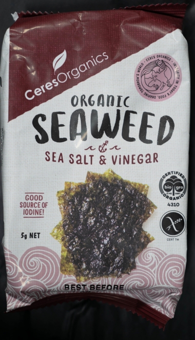 Ceres Organics Seaweed Snack Salt & Vinegar 5g