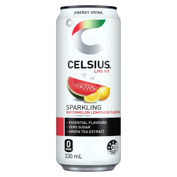 Celsius Sparkling Energy Drink Watermelon Lemonade 330ml