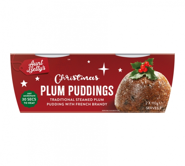 Aunty Betty's Christmas Plum Pudding 2 Pack 220g