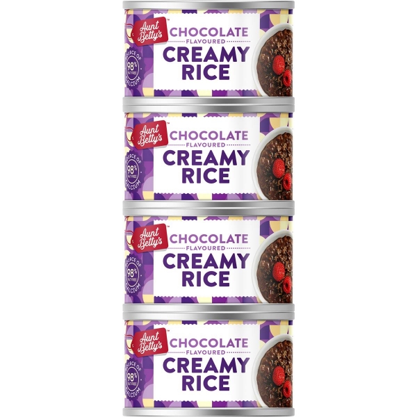 Aunt Betty's Creamy Rice Chocolate 4 Pack 400g