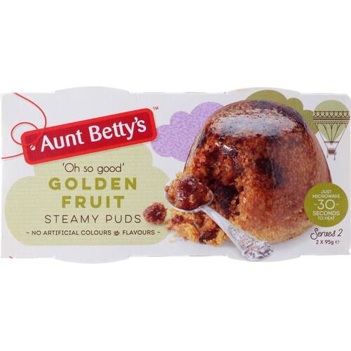 Aunt Betty's Golden Fruit Pudding 2 Pack 190g