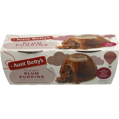 Aunt Bettys Plum Pudding 2 Pack 220g