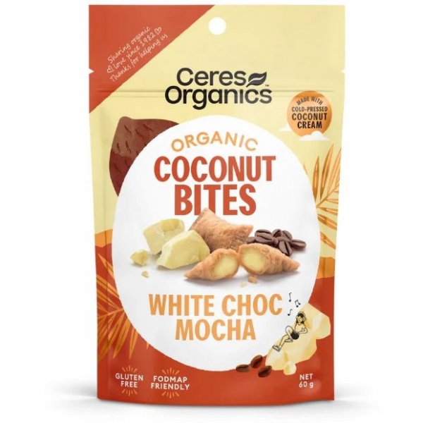 Ceres Organics Coconut Bites While Choc Mocha 60g