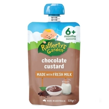 Rafferty's Garden Chocolate Custard Pouch 6+ Months 120g