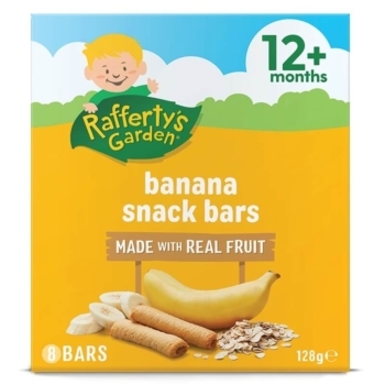 Rafferty's Garden Snack Bars Banana 12+ Months 8 Pack 128g