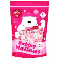 Ma Baker Baking Mallows Pink & White 150g