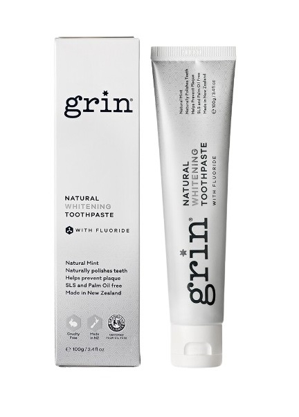 Grin Natural Whitening Toothpaste With Flouride 100g