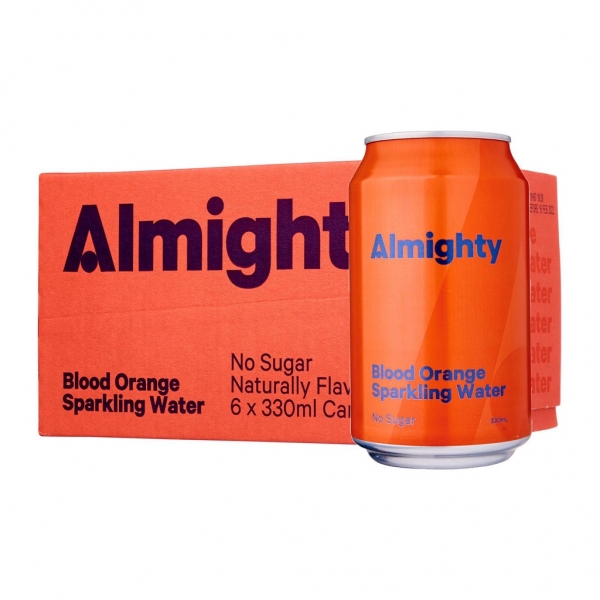 Almighty Sparkling Water Blood Orange 6 x 330ml