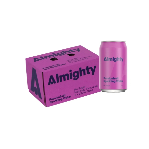 Almighty Sparkling Water Passionfruit 6 x 330ml