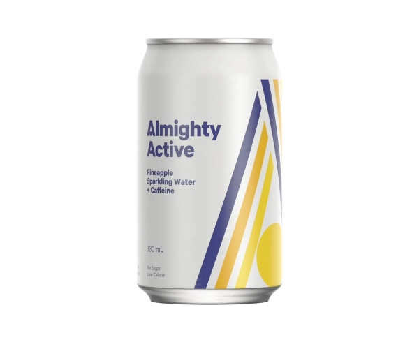 Almighty Active Sparkling Water + Caffeine Pineapple 330ml