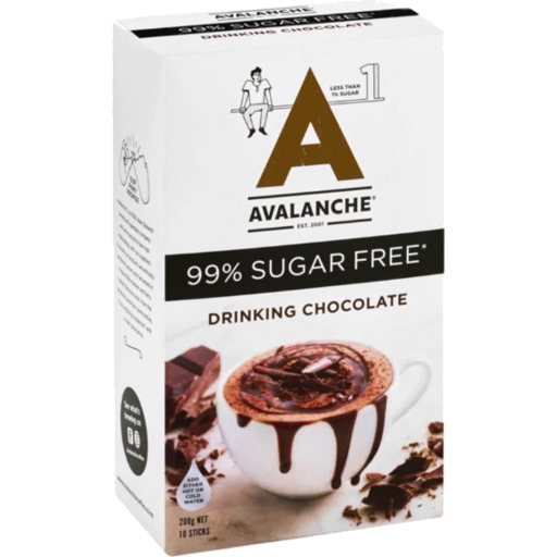 Avalanche 99% Sugar Free Drinking Chocolate Sachets 10 Pack