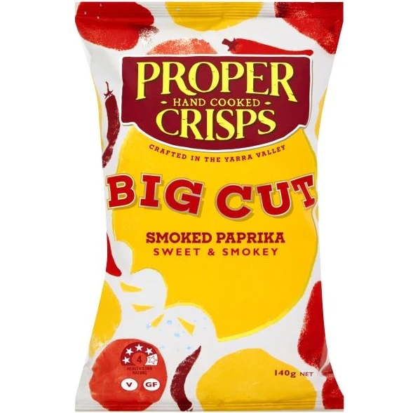 Proper Crisps Smoked Paprika Big Cut 140g