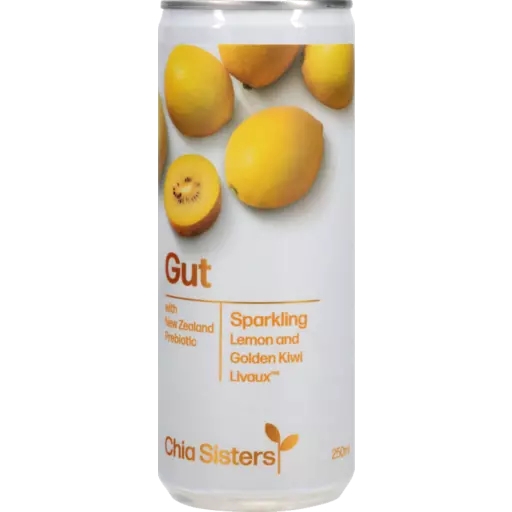 Chia Sisters Sparkling Lemon, Gold Kiwi, Livaux 250ml