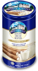 White Castle Luxury Cream Wafers Cookies & Cream Tin 300g